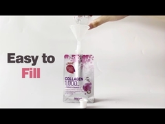 LDPE Beverage Jolly Sachet Packaging 1000mg Liquid Stand Up Pouch With Central Spout