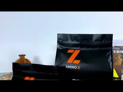 1 kg 2 kg Flachboden Mylarfolie ausgekleidet Schütteln Kunststoff Whey Protein Pulver Verpackungstüte mit Reißverschluss