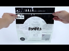 Maßgeschneiderte Plastik Reißverschlussbeutel Lebensmittelverpackungstüte für Nudeln Pita Pfannkuchen Taco