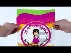 Besonderes Drucken Versiegelte Plastikverpackungstüte mit transparenten Fenster für Eis gefrorene Lebensmittel