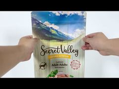 Kundenspezifische 2KG Kunststoff-Flachbodenbeutel Hühnertaschen Fleischverpackungsbeutel mit Reißverschluss