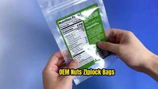 Kundenspezifische Druckverschlussbeutel für Nüsse und Trockenfrüchte