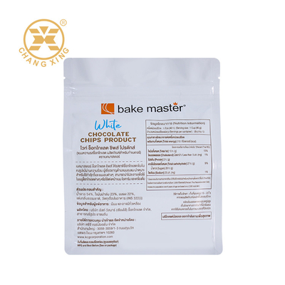 Customized Flat Bottom Cookie Packaging Pouch Stand Up Pouch Chocolate Chip Zipper Food Packaging Bag
