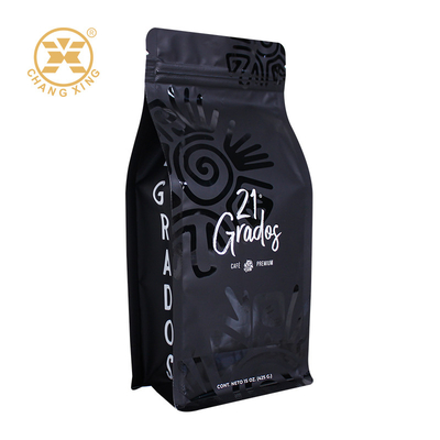 Moisture Proof 15oz Flat Bottom Coffee Bags Stand Up Zipper Bags Fit For Coffee Bean Tea 250g 500g 1kg