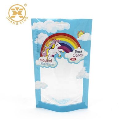 Factory Price Flexible Full Color Printed Zipper Lock Candy Packaging Bags Self Stand up Plastic Snack Jelly Bean Bags