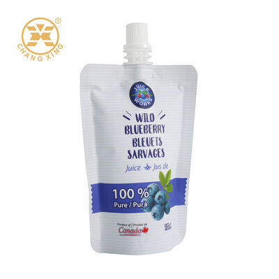 Custom Printed 100ml 250ml 500ml Juice Drink Spout Pouch Beverage Packing Pouch Liquid Packaging Bag With Spout
