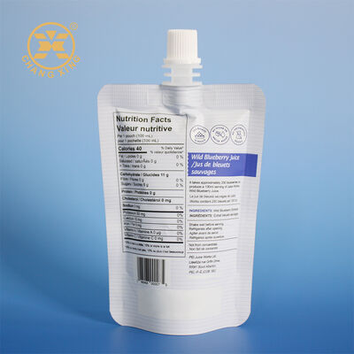 Custom Printed 100ml 250ml 500ml Juice Drink Spout Pouch Beverage Packing Pouch Liquid Packaging Bag With Spout