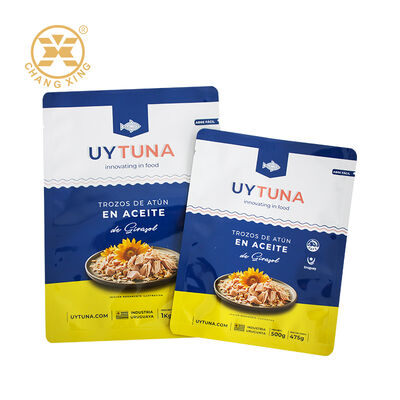 Custom Sea Food Vacuum Bag Plastic Food Packaging Bag Retort Pouch Canned Sea Food Packaging Pouch Canned Mushroom Canned Fish Reort Pouches