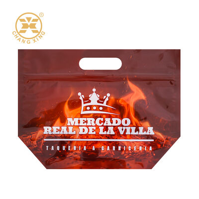 Custom Microwaveable Anti Fog Zipper Top Roast Chicken Packaging Bag for Rotisserie Chicken