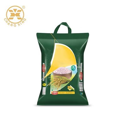 Flat Bottom 2.5kg 4.5kg Heavy Duty Nylon Plastic Bags For Rice Packaging