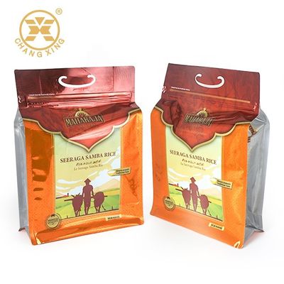 500g 1KG 2KG Heat Seal Food Rice Packaging Pouch With Handle