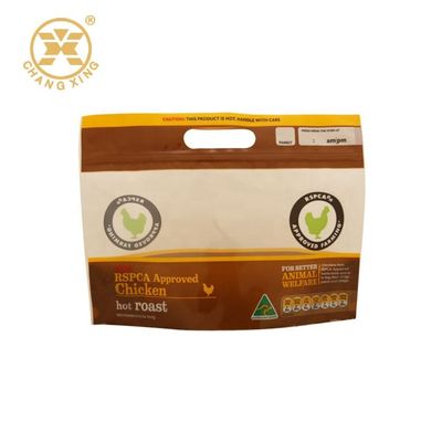 Bopp Antifog Food Packaging Microwavable Grilled Rotisserie Chicken Plastic Takeaway Carrier Bags