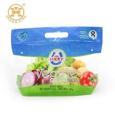 Perforated Vegetable Packing Bags BOPP Stand Up Pouches With Holes