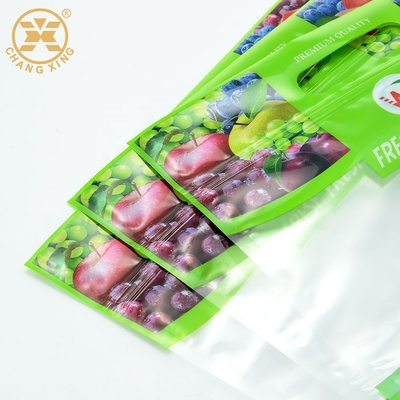 Cassava Leaves Resealable Stand Up Vacuum Pouches Veg Frozen Food Packaging Bags