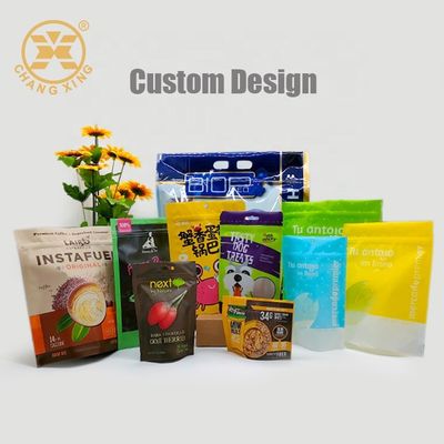 CPP PET Eco Friendly Stand Up Pouches Plastic Bags For Packaging Vegetables With Holes