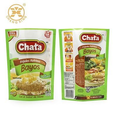 Custom Food Grade Microwavable Rice Mylar Stand up Pouch Aluminium Foil Tear Notch Doypack Retort Bag