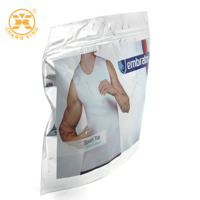 BOPP Resealable Cloth Packaging Bags With Logo  Garment Plastic stand up pouch