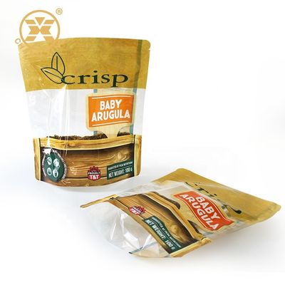 BOPP Anti Fog Vegetable Packing Bags Baby Arugula Plastic Pouch For Fresh Fruit