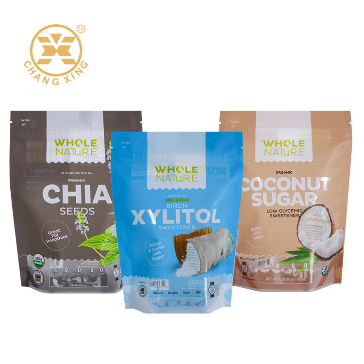 Custom Logo Moisture Proof Candy Roll Film Food Packaging Bag Candy Packing Bag With Ziplock