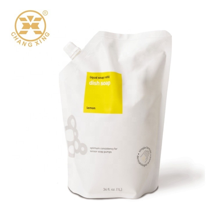 VMPET Stand Up Pouch With Spout Packaging 300ml Soap Flexible Packaging Plastic Bags