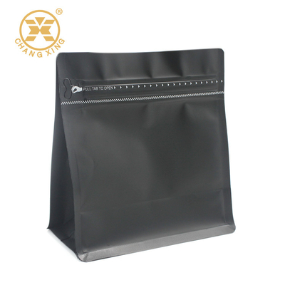 Weisen-Entgasungsventil-Kaffee-Verpacken das mit Reißverschluss sackt schwarze Farbe ein