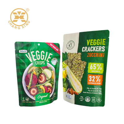 Gemischte getrocknete Gemüsechips 8 Oz Standbodenbeutelverpackung mit wiederverschließbarem Reißverschluss