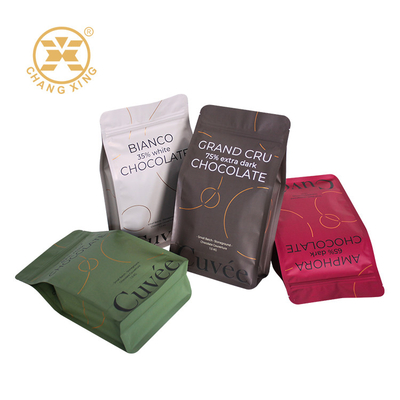 Individuell bedruckter Aluminiumfolienbeutel mit flachem Boden und Reißverschluss, 12 Unzen, für Kaffeeverpackungen