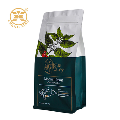 Kaffeebeutel mit Flachboden und Zipper 250 g 500 g 1 kg