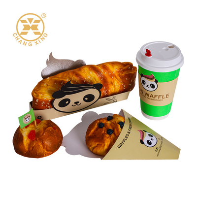 Custom Printed Snack Packaging Set Lebensmittelbeutel Brotbox Getränke Tasse Set für Lebensmittelverpackung Dekoration