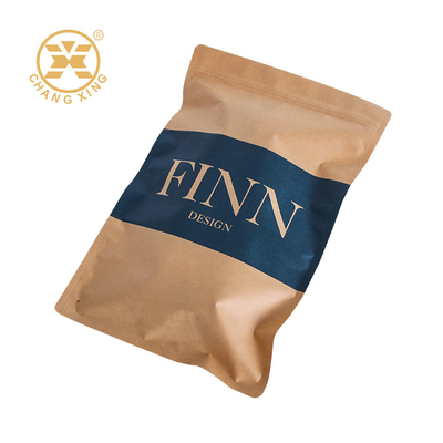 Öko-freundliche Reißverschluss Tasche Custom Printed Kraft Papier Kaffeebeutel mit Ventil Reißverschluss Food Grade Verpackung