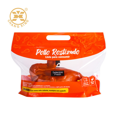 Custom Mikrowelle Heiß gegrilltes Brathähnchen Taschen Stehen Tasche Rotisserie Anti-Nebel Braten Verpackung Hühnerbeutel
