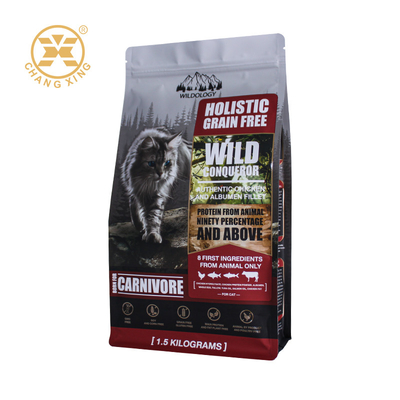 5kg 10kg 15kg 20kg Plastik-Ziplock-Hunde-Katte-Haustier-Nahrungsmittel-Verpackungstüte Stehen Sie auf Tasche Flachboden-Tüten für Haustierzufuhr