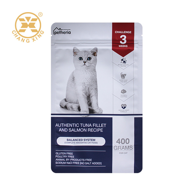 Fabrik Maßgefertigte Haustierverpackungstüten Kunststoff-Ziplock-Hunde-Katze-Haustierfutterbeutel Flachbodenbeutel 5kg 10kg 15kg 20kg Für Haustierfutter