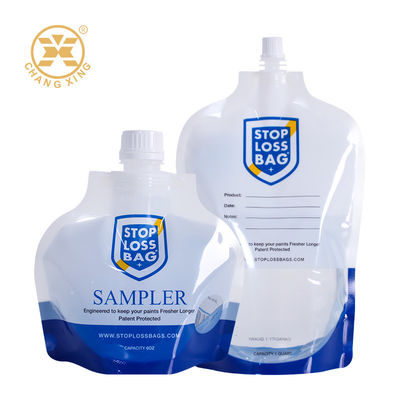 Anpassung Spülbeutel Stehen Saftbeutel mit Spülbeutel Lebensmittelqualität geeignet für die Flüssigkeitsprobe Aufbewahrung