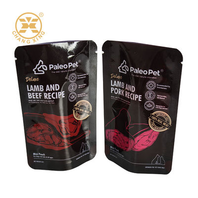 Custom Logo gedruckt Kunststoff Reißverschluss Haustierfutterbeutel Feuchtigkeitsdichte Haustierverpackungstüten für Hunde- und Katzenfutter