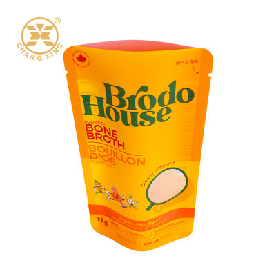 Speziell gedruckte Lebensmittelqualität Hitze versiegelt Stand-up Vakuum Verpackungstüte für Fleisch Fisch Reissuppe