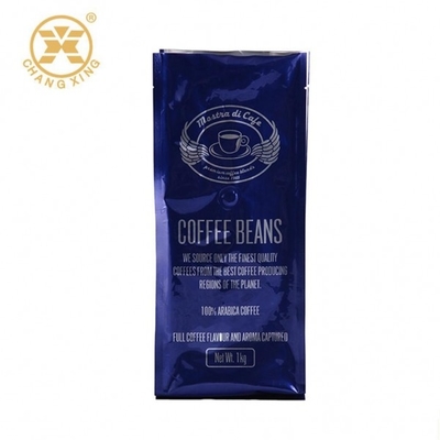 bauscht sich glatter blauer Bean Packaging Bags With Valve-Vakuumsatz des Kaffee-0.5kg für Nahrung gebratenes Bean