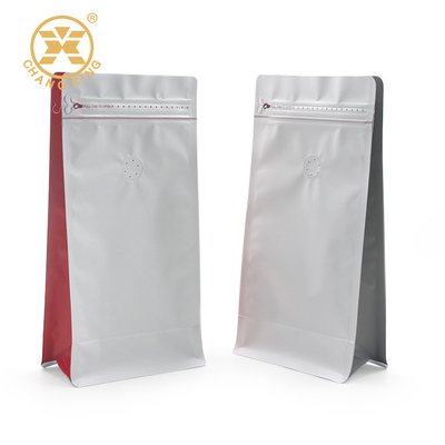 Flacher unterer Zipverschluss-Beutel der VMPET-Aluminiumkaffee-Taschen-250g BOPP für Nahrung