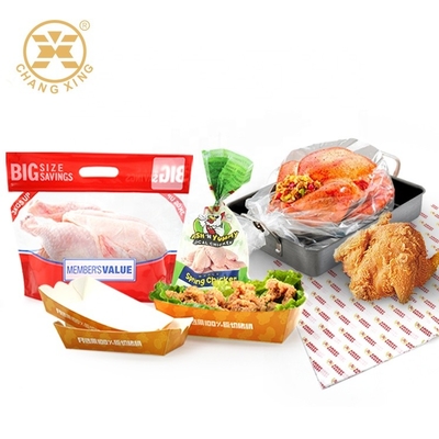 Nehmen Sie Nahrung transparentes Brathähnchen-Verpackenhitzebeständigkeit Nylonbeutel mit Reißverschluss heraus