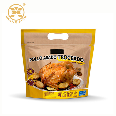 100 200 Mikrometer Brathähnchen, diegegrillten Verpacken- der Lebensmittelbeutel des Rotisserie-1kg mit Reißverschluss verpacken